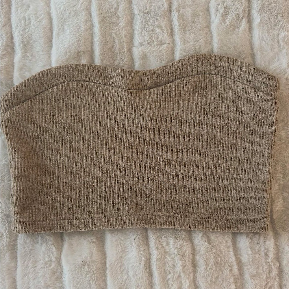 tan american eagle tube top